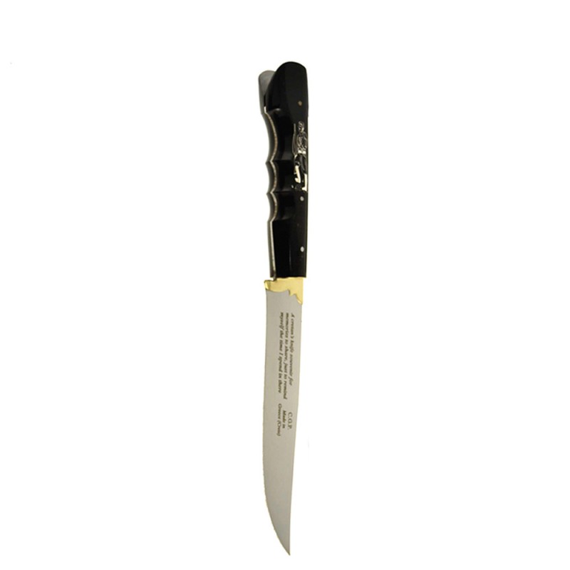 Κρητικό χειροποίητο μαχαίρι με εγγύηση και μαύρη πλαστική λαβή (31 εκ., λάμα 3 χιλ.) Ν8