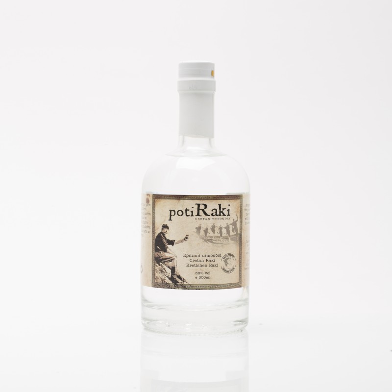  Tsikoudia or raki PotiRaki 500ml in a luxury bottle