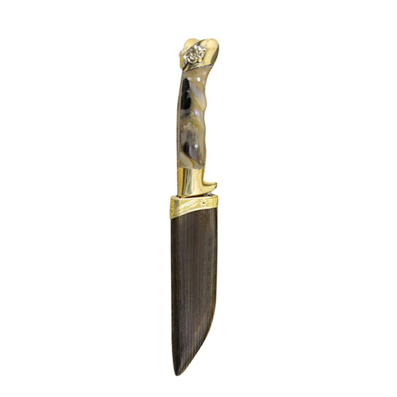 Κρητικό Χειροποίητο μαχαίρι ΒΑΣΙΛΙΣΣΑ με εγγύηση & κεράτινη ή κοκάλινη λαβή (20 εκ., λάμα 2χιλ) Ν3