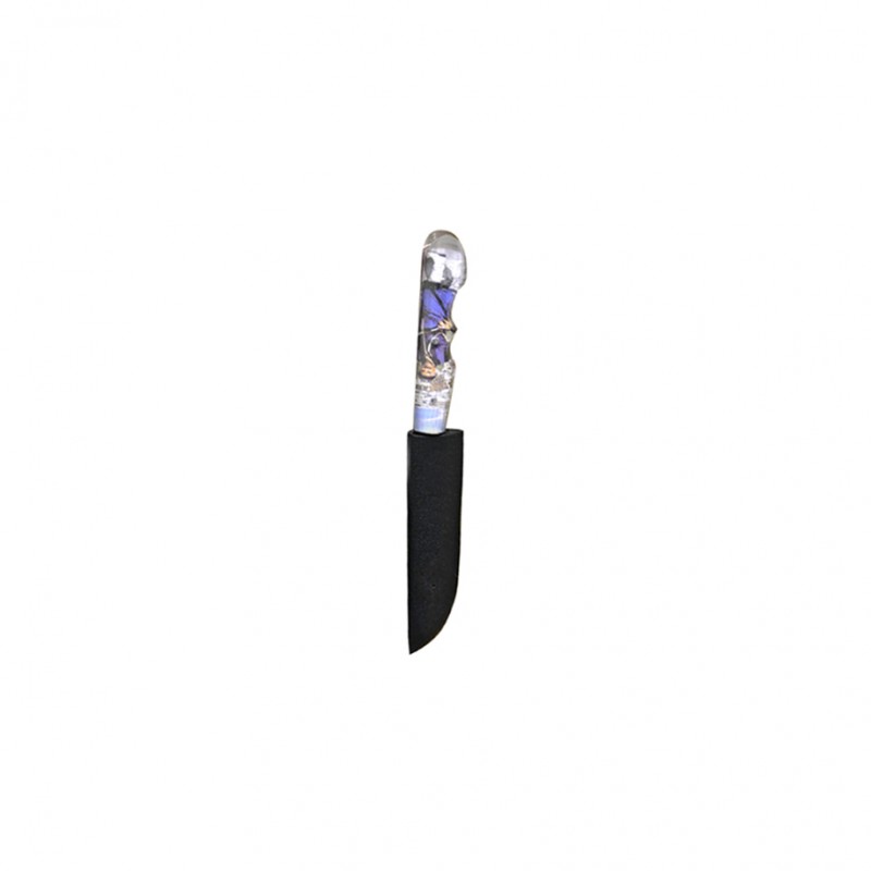  Cretan handmade knife with warranty and plastic handle handle (19.5 cm, 2 mm blade) N3