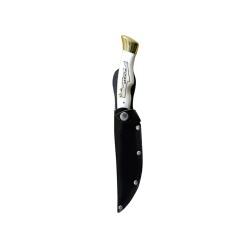  Cretan Handmade Koka dagger with warranty and horn or knee handle in a leather case (29 cm, Lama 3 mm) N2