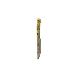 Κρητικό χειροποίητο μαχαίρι με εγγύηση και άσπρη πλαστική λαβή (16,5 εκ., λάμα 1 χιλ.) Ν1