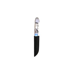  Cretan handmade knife with a guarantee and plastic handle handle (23.5 cm, 2.5 mm blade) N5