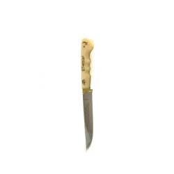 Κρητικό χειροποίητο μαχαίρι με εγγύηση και άσπρη πλαστική λαβή (26 εκ., λάμα 3 χιλ.) Ν6