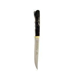  Cretan handmade knife with black plastic handle (26 cm, 3 mm blade) N6