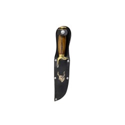  Cretan handmade MOKA dagger with handle from apalathos in leather case (24,5 cm, Lama 3 mm) N2