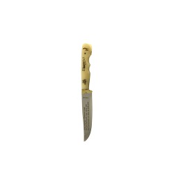 Κρητικό χειροποίητο μαχαίρι με εγγύηση και άσπρη πλαστική λαβή (19,5 εκ., λάμα 2 χιλ.) Ν3